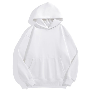 Sweat à capuche marron pour homme, coupe ample, en molleton épais, avec poche avant, logo personnalisé - Product Image 6