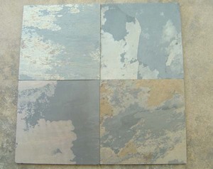 Pierre d'ardoise naturelle indienne avec bords sciés pour revêtements de sol intérieurs et extérieurs, bardages muraux et applications décoratives - Product Image 1