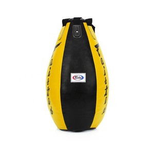 Fair tex <b>Boxing</b> Training Bag Yellow Black PU Durable Sand Filled Lace-up Closure Adult Use Made With Premium Quality Leather - Product Image 2