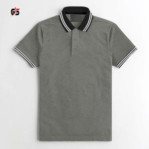 T-shirt Polo à manches courtes pour hommes, maillot de corps décontracté, vêtements quotidiens, OEM, 100% coton, coupe normale, 200 GSM, avec Logo personnalisé, à la mode - Product Image 4