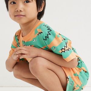 Ensemble de pyjamas courts pour garçons, vêtements de nuit sur le thème des dinosaures et de l'espace, vêtements d'été en coton, 2 pièces, pyjamas pour enfants, vêtements de nuit pour tout-petits, tenue pour enfants - Product Image 3
