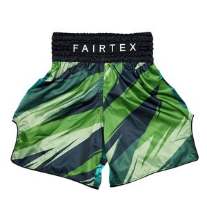 Pantalones Cortos de Muay Thai Fairtex para Hombre, Estampado de Camuflaje Verde, Secado Rápido, Poliéster de Seda, Corte Regular, Ropa de Entrenamiento, Pantalones Cortos de Artes Marciales Mixtas - Product Image 3