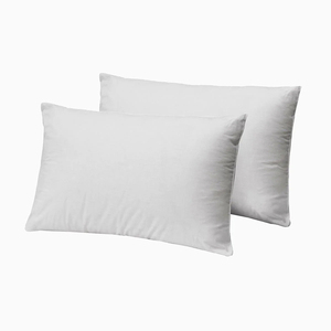 White Solid Rectangle Bed Pillows 100% Cotton Breathable Cooling Eco-Friendly Modern 200TC Minimalist Style Set - Product Image 6