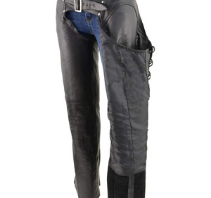 Samroz Sports Customizable Premium <b>Leather</b> Seamless Fusing Motorcycle Riding <b>Chaps</b> for Women Bikers All Seasons - Product Image 3