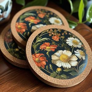 Sous-verre carré de luxe écologique en MDF et imprimé Meena, dernier design, pour décoration de table, fournisseur indien, export en gros - Product Image 4