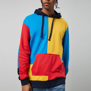 Sudaderas con Bloques de Color Personalizadas, Sudaderas de Forro Polar Multicolor de Alta Calidad para Hombre, con Logotipo Personalizado para Invierno - Product Image 1