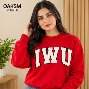 Sudadera con cuello simulado y estampado de letras Iwu personalizada de la hermandad Divine Nine |   Sudadera Premium con Letras Bordadas en Chenille para Fraternidad - Product Image 2