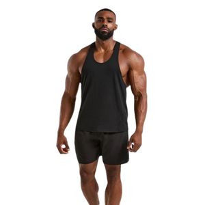 Mens <b>Black</b> Stringer Tank <b>Top</b> Gym Workout <b>Vest</b> Athletic Fitness Training Bodybuilding Sportswear Sleeveless Activewear Shirt - Product Image 3