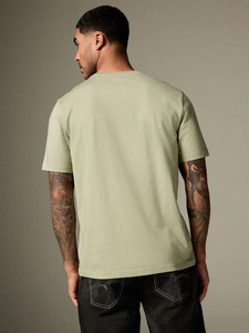 High Quality Premium Men's Loose Fit Front Logo <b>Ringer</b> <b>T</b>-<b>Shirts</b> Unique Design 2026 Style Breathable Quick Dry 100% Cotton - Product Image 3