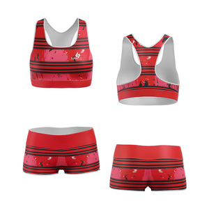 Custom Logo 2 Piece Fitness Set Racer Back Sports <b>Bra</b> and Shorts Premium Comfort Athletic Wear Solution - Product Image 6