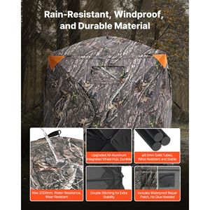 Tenda da Caccia Trasparente a 270 Gradi per 2-3 Persone, Pop-Up, con Borsa per il Trasporto, Accessorio Portatile e Resistente - Product Image 4