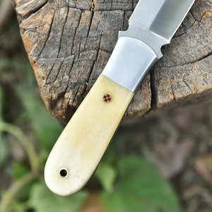 Spear Point Hand Forged Camping <b>Knife</b> Stainless Steel Blade Ivory <b>Handle</b> Outdoor Survival Tactical Fixed Blade Hunting <b>Knife</b> - Product Image 2