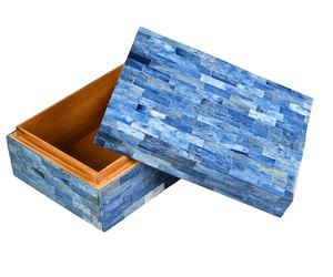 <b>Vintage</b> Style Inlay <b>Box</b> With Coloured Bone and MFD Base Antique design Organizer <b>Box</b> With Removable Lid For Decoration - Product Image 3
