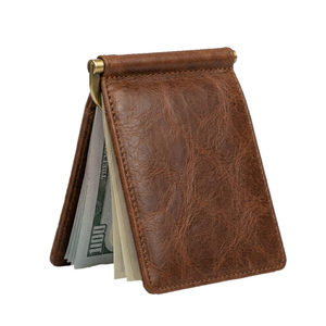 Portefeuille porte-monnaie en cuir véritable, fin et minimaliste, porte-cartes compact, pince à billets pour homme avec protection RFID et utilisation quotidienne - Product Image 5