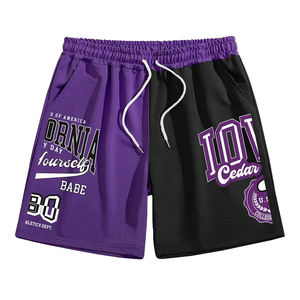 Shorts décontractés pour hommes de haute qualité avec imprimé graphique, coupe régulière, taille élastique, attache avant, en toile 100 % coton – Vente en gros - Product Image 1