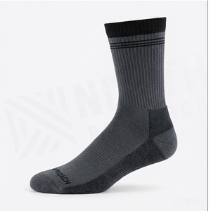 Chaussettes de randonnée respirantes North Approach Crew Socks, gris uni, pour adultes, saison d'automne - Product Image 3