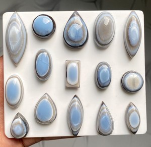 Unique high Owyhee Natural Blue Opal Gemstone Cabochon Light wholesale Jewelry Making MAHNAJ GEMS Manufacturer INDIA JAIPIUR - Product Image 4