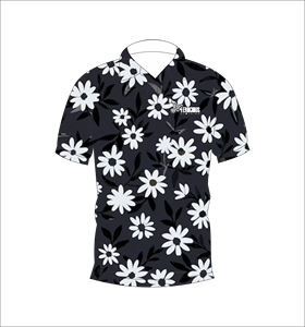 เสื้อโปโลพิมพ์ลายดอกไม้แบบกำหนดเอง แขนสั้น สวมใส่สบาย เหมาะสำหรับกอล์ฟ เทนนิส ชุดทีมฤดูร้อน - Product Image 1