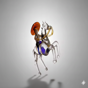 Handmade Glass Horse Rider Figurine Luxury Home <b>Decor</b> Gift Showpiece For Wedding Anniversary <b>Valentine</b> Export Table Display - Product Image 1