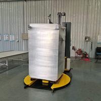 Machine d'emballage automatique en film étirable pour palettes, en acier inoxydable durable, pour marchandises palettisées