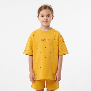 Ropa Infantil 2026, Camiseta para Niña, Cuello Redondo Acanalado, Corte Holgado, Hombros Caídos, Jersey de Algodón, Ropa Casual, Top Informal - Product Image 5
