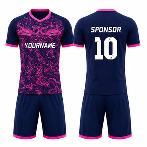 Conjunto de Uniforme de Fútbol Personalizado con Sublimación, Unisex, Poliéster Jacquard, Camiseta y Pantalones Cortos de Fútbol, Premium, Venta al Por Mayor, Entrenamiento Rápido - Product Image 6
