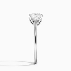 BOJ <b>Ring</b> 082 Princess Cut 925 <b>Silver</b> Floral Prong Stone <b>Solitaire</b> Diamond <b>Ring</b> 2ct D Color VVS1 Moissanite GRA Certified Sale - Product Image 3