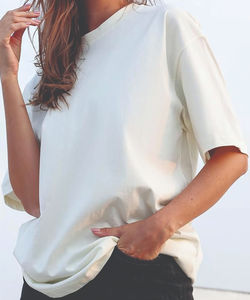 Camiseta de Punto 100% Algodón para Hombre y Mujer, Corte Holgado, Estampada, Manga Corta, Lavado Ácido, Secado Rápido, Transpirable - Product Image 1