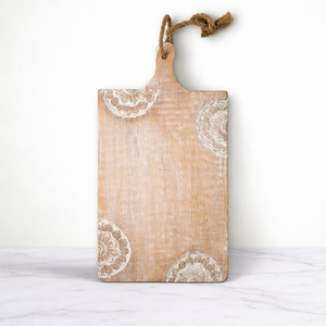 Elegante Tabla de Cortar de Madera de Abedul con Diseño de Cítricos Impreso a Mano, Acabado Liso, Ligera, Duradera y Segura para Alimentos - Product Image 1