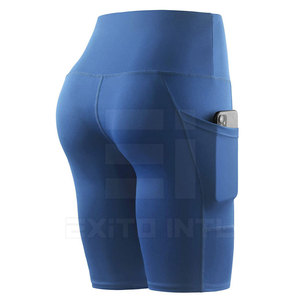 High Stretch Breathable Yoga Shorts for Women-Fitness Gym Wear High Waist Elastic Waist Spandex/Nylon Material <b>Push</b> up Design - Product Image 2