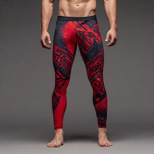Leggings imprimés Arts Martiaux pour Hommes, Taille Haute, Longueur Complète, Leggings de Sublimation, Leggings de Compression Moulants, Pantalon Legging Longueur Cheville - Product Image 2