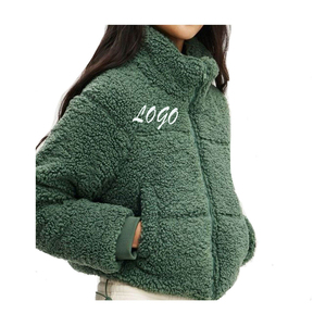 Wholesale Customizable Premium Quality Women's Sherpa <b>Fleece</b> <b>Jacket</b> Soft <b>Warm</b> Canvas Breathable Linen Casual Comfortable Full - Product Image 1