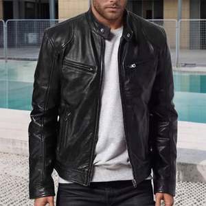 Chaqueta de Motocicleta de Invierno para Hombre, de Cuero PU, Ajustada, Resistente al Viento, Ecológica, Personalizada, Proveedor de Fábrica OEM - Product Image 2