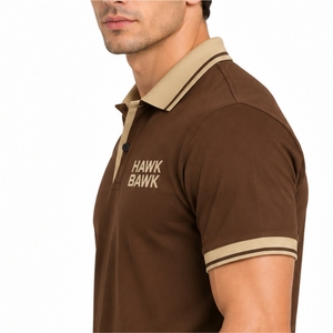 เสื้อโปโลชาย แขนสั้น คอปกคลาสสิก สวมใส่สบาย ระบายอากาศได้ดี ปักโลโก้ ผ้าฝ้ายปิเก้ ทรงปกติ - Product Image 6