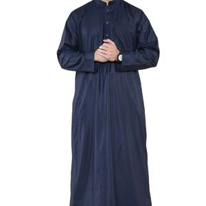 Vente en gros de thobes pour hommes, robe de prière islamique blanche brodée, thobes élégants à manches longues, jubba musulmane traditionnelle, tenue arabe modeste - Product Image 6