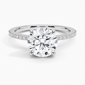 Bague BOJ 085 en argent 925, taille ronde, avec halo de griffes, solitaire en moissanite 2 carats couleur D VVS1 certifiée GRA, prix bas - Product Image 1
