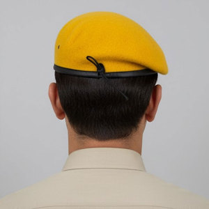 Boinas de Seguridad a Rayas de Lana 100% de Alta Calidad, Color Amarillo, para Adultos, Uso en Exteriores, para las Cuatro Estaciones - Product Image 2