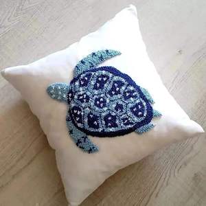 Wholesale Handmade Beaded Embroidery <b>Pumpkin</b> Pattern Cotton Luxury <b>Pillow</b> Covers with Zipper Closure for Home Decor Hospitality - Product Image 2