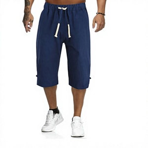 <b>Men's</b> <b>3</b> <b>4</b> Knee Length Cargo <b>Shorts</b> Breathable Linen Cotton Canvas Casual Summer Pants - Product Image 6