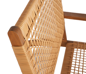 Conjunto de Sofás para Exteriores |   Marco de Madera de Acacia Maciza y Respaldo de Ratán Tejido |   Muebles de Lujo para Jardín, Patio, Balcón y Resort - Product Image 6