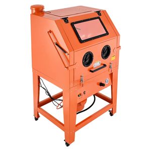 "245 Gallon Heavy Duty Steel <b>Sandblasting</b> Cabinet with 32 Gallon Media Hoarding & Manual Cleaning" - Product Image 1