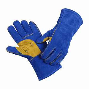 Gants de sécurité en cuir de vachette pleine fleur antidérapants, durables et résistants à la chaleur, avec manchette de protection pour le soudage industriel, le hockey, le barbecue, le travail et les loisirs - Product Image 2