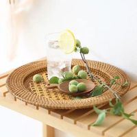 Tischset Handgefertigt Gewebtes Rattan Umweltfreundlich Biologisch Abbaubar Hitzebeständig Luxuriös Elegant 30x40cm Küche Restaurant