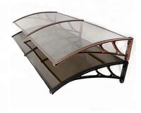 Auvent de porte et fenêtre extérieur DIY 60*100cm en polycarbonate alvéolaire avec support en plastique à vendre