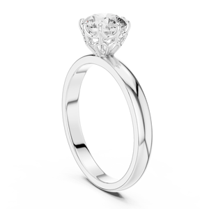 แหวนหมั้นทรงมงกุฎทองคำสีกุหลาบประดับเพชรเม็ดเดี่ยว 1.00 กะรัต สไตล์มินิมอลสำหรับเจ้าสาว - Product Image 4