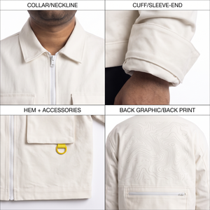 Veste de chasse courte en toile cirée pour homme, 450 GSM, coupe ample, manteau utilitaire, logo personnalisé, streetwear - Product Image 4