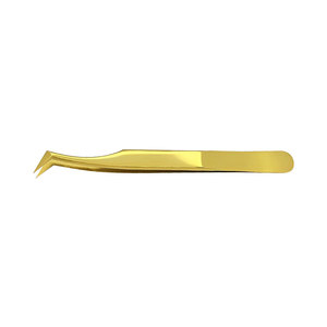 Pince à cils en acier inoxydable avec poignée antidérapante et pointe incurvée, outils professionnels pour l'application d'extensions de cils Ravi - Product Image 5