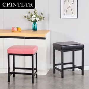 CPINTLTR Modern Faux <b>Leather</b> Bar <b>Stools</b> Counter <b>Stool</b> Kitchen Dining Island Chairs Metal Sitting Upholstered Barstools - Product Image 2