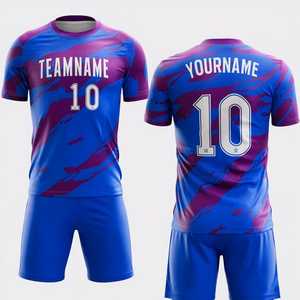 ชุดยูนิฟอร์มฟุตบอลพิมพ์ลายดิจิทัลแบบกำหนดเอง สีขาวอมเขียว พร้อมชื่อทีมและหมายเลข สำหรับผู้ใหญ่ แบบยูนิเซ็กซ์ เสื้อและกางเกงขาสั้นผ้าโพลีเอสเตอร์ระบายอากาศได้ดี - Product Image 3