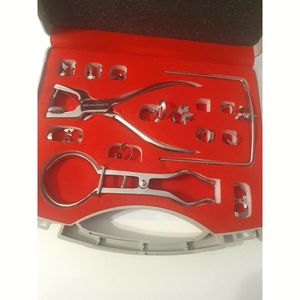 Professional Stainless Steel Dental Rubber Dam Instrument Kit with Rubber Dam <b>Frame</b> Punch <b>Clamp</b> Forceps Assorted <b>Clamps</b> - Product Image 4